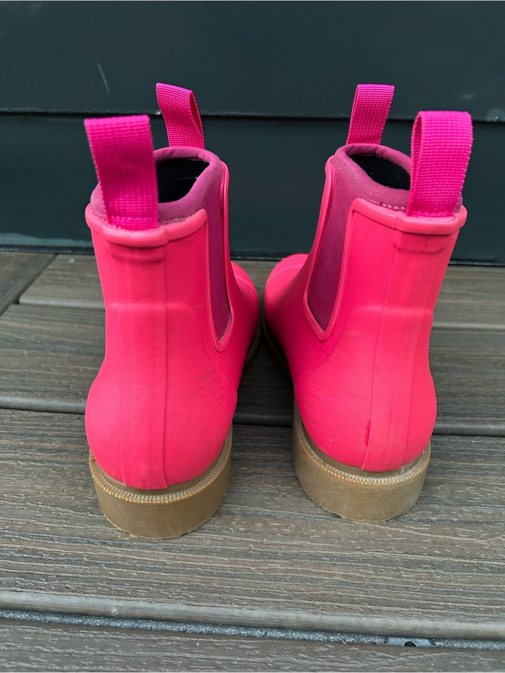 Merry People Bobbi Ankle Rain Boots Hot Pink Gum Sole EU 40 US Women’s 9 - Picture 4 of 16